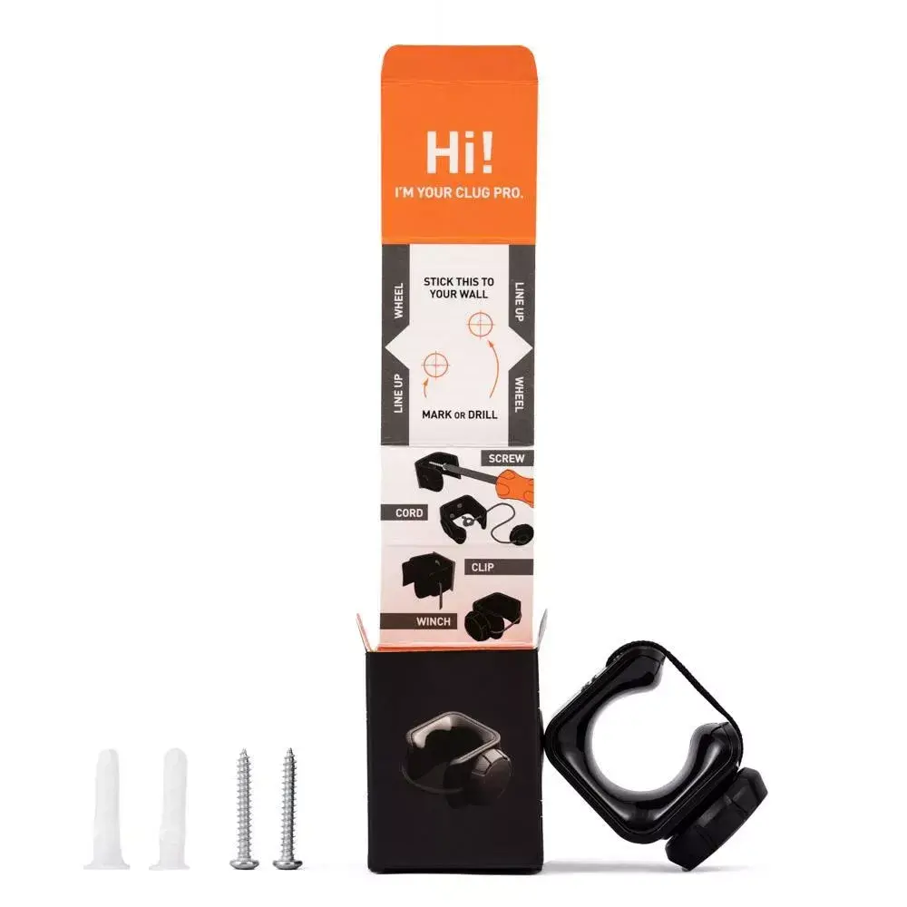 HORNIT CLUG PRO Roadie S Black Bicycle Wall Mount Photo 2