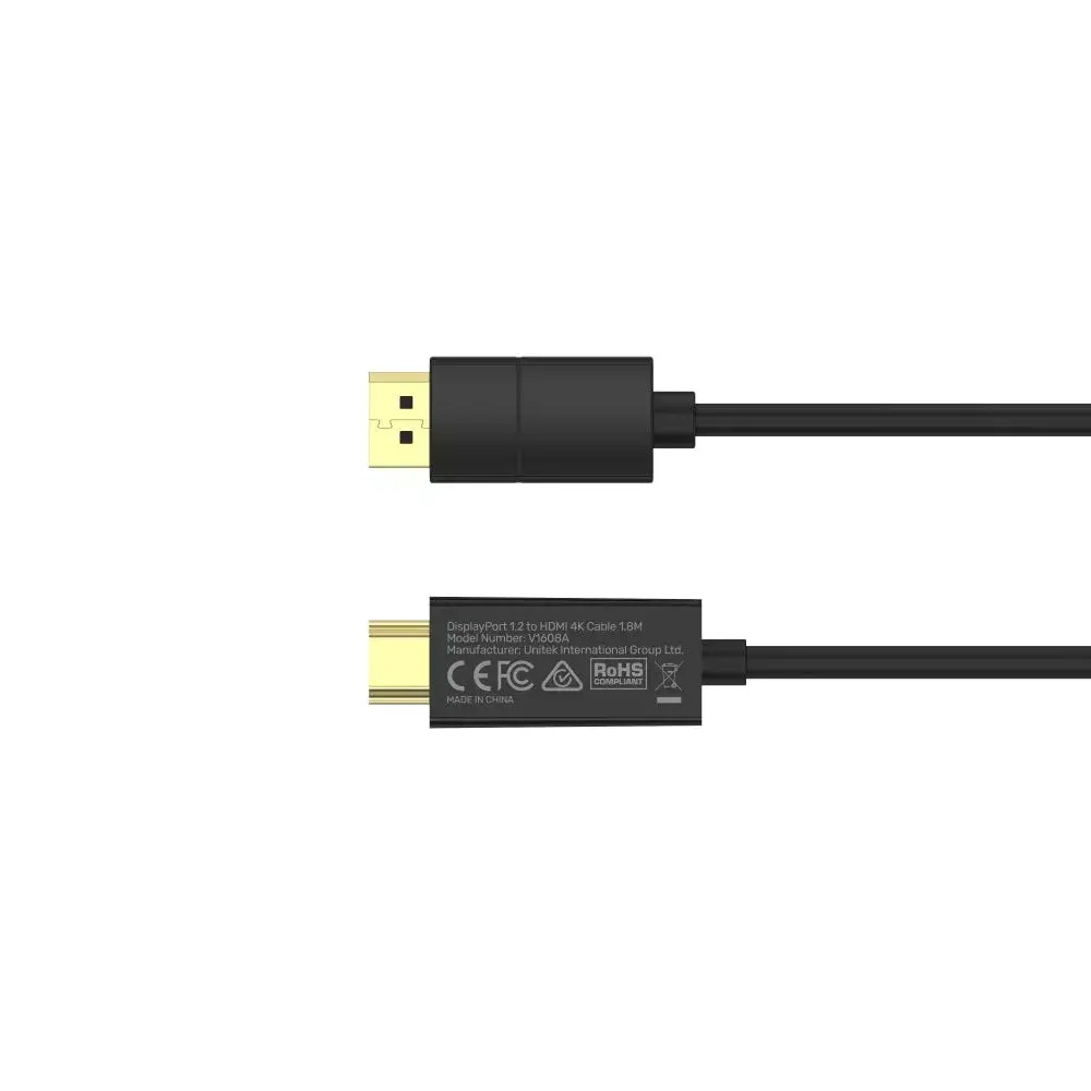 Unitek V1608A DisplayPort uz HDMI kabelis 1.8 m Photo 4
