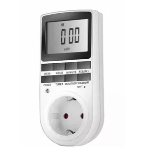 Programmable Timer Socket electro base TIM3 16A with Large Display