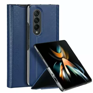 Phone case dux ducis for Samsung Galaxy Z Fold4 — Flip wallet stand, dark blue