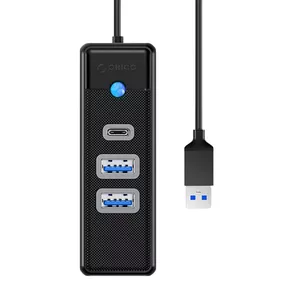 Orico savienotājmezgla adapteris USB uz 2x USB 3.0 + USB-C, 5 Gbps, 0,15 m (melns)