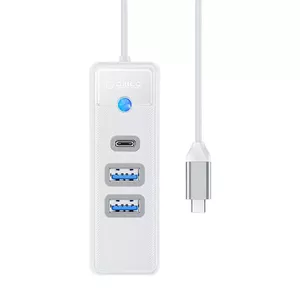 USB-C хаб ORICO PWC2U-C3-015-WH-EP — 2× USB 3.0 + USB-C, 5 Гбит/с, 0,15 м, белый