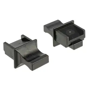 Socket safety cover RJ-45 DeLOCK 64020 Black 10 pc(s)