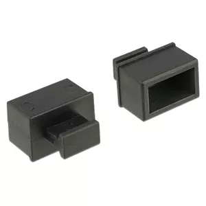 Socket safety cover DeLOCK 64021 Black 10 pcs