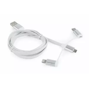 USB charging and data cable GEMBIRD CC-USB2-AMLM32-1M — 1 m, USB-A to Lightning (white)
