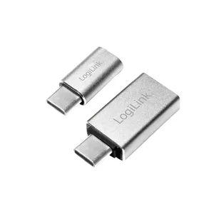 LogiLink AU0040 гендерный адаптер USB 3.1 C USB 3.0 A, Micro USB 2.0 Алюминий