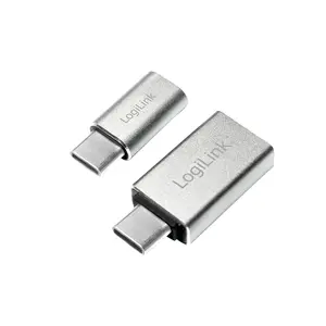 LogiLink AU0040 Cable Adapter USB 3.1 Type-C Male to USB 3.0 Type-A and Micro-USB Female Aluminium
