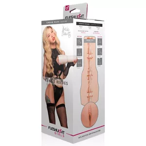 Masturbator Fleshlight Kenzie Reeves Creampuff — realistic sleeve, single-piece handheld, 25 cm insertion depth, TPE/ABS