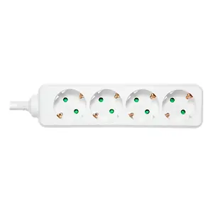 Удлинитель Deltaco GT-0400 1.5м 4 AC розетки Внутренний Белый