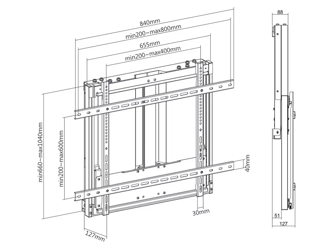 MULTIBRACKETS M Counterbalanced Wallmount 55–75" Photo 20