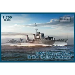 Plastmasas modelis kuģis HMS Hotspur 1941 Britu H klases iznīcinātājs