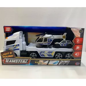 Spēļu komplekts Teamsterz Policijas helikoptera transporteris ar gaismu un skaņu, vidējs