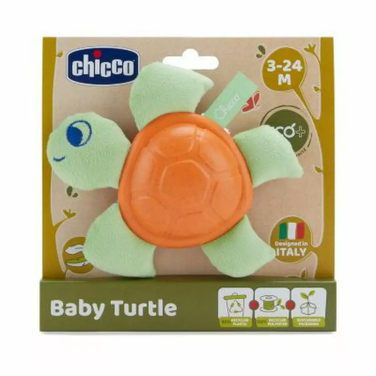 Plīša rotaļlieta CHICCO Baby Turtle ECO Photo 2