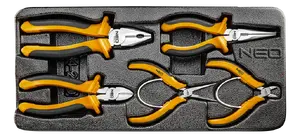 Set of 5 NEO tools pliers, model 84-230 — assorted types for general use