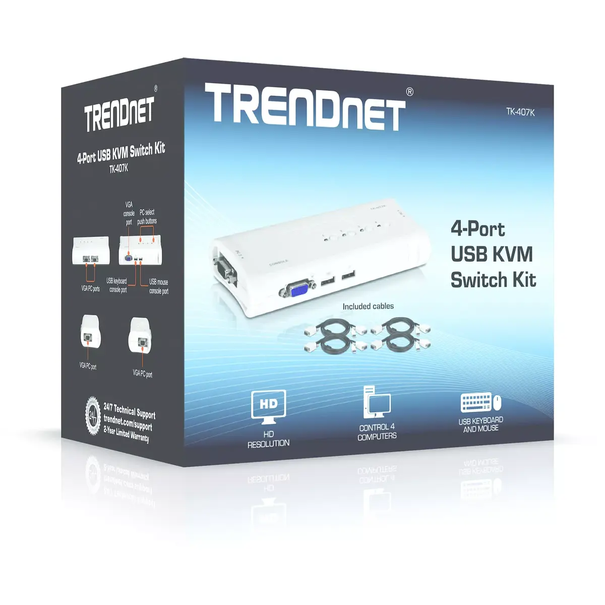 KVM переключатель Trendnet TK-407K Photo 6