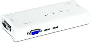 TRENDnet TK-407K 4-Port USB KVM Switch with VGA Video Support, Maximum Resolution 2048 x 1536 Pixels, Blue