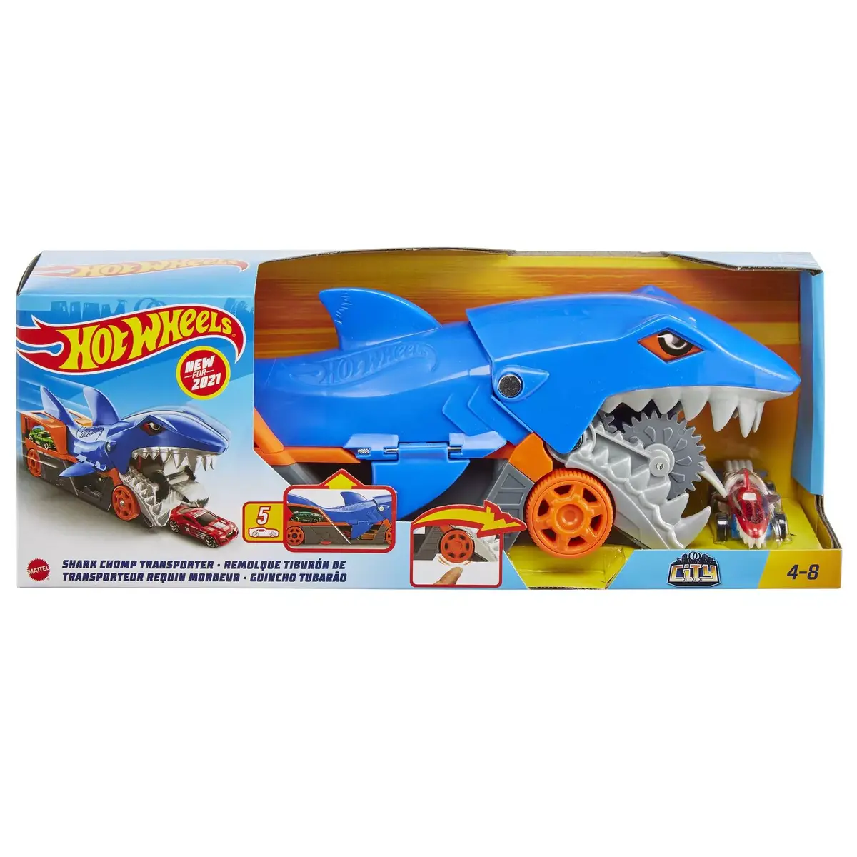 Transportlīdzekļu komplekts Hot Wheels City Shark Chomp Transporter Photo 11