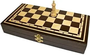 Skolas šahs Magiera Szachy szkolne 28cm – koka figūras un galdiņš, karaļa augstums 28 cm