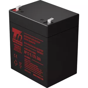 Герметичный свинцово‑кислотный аккумулятор t6 power NP12-5 12В 5Ач для ИБП и резервного питания