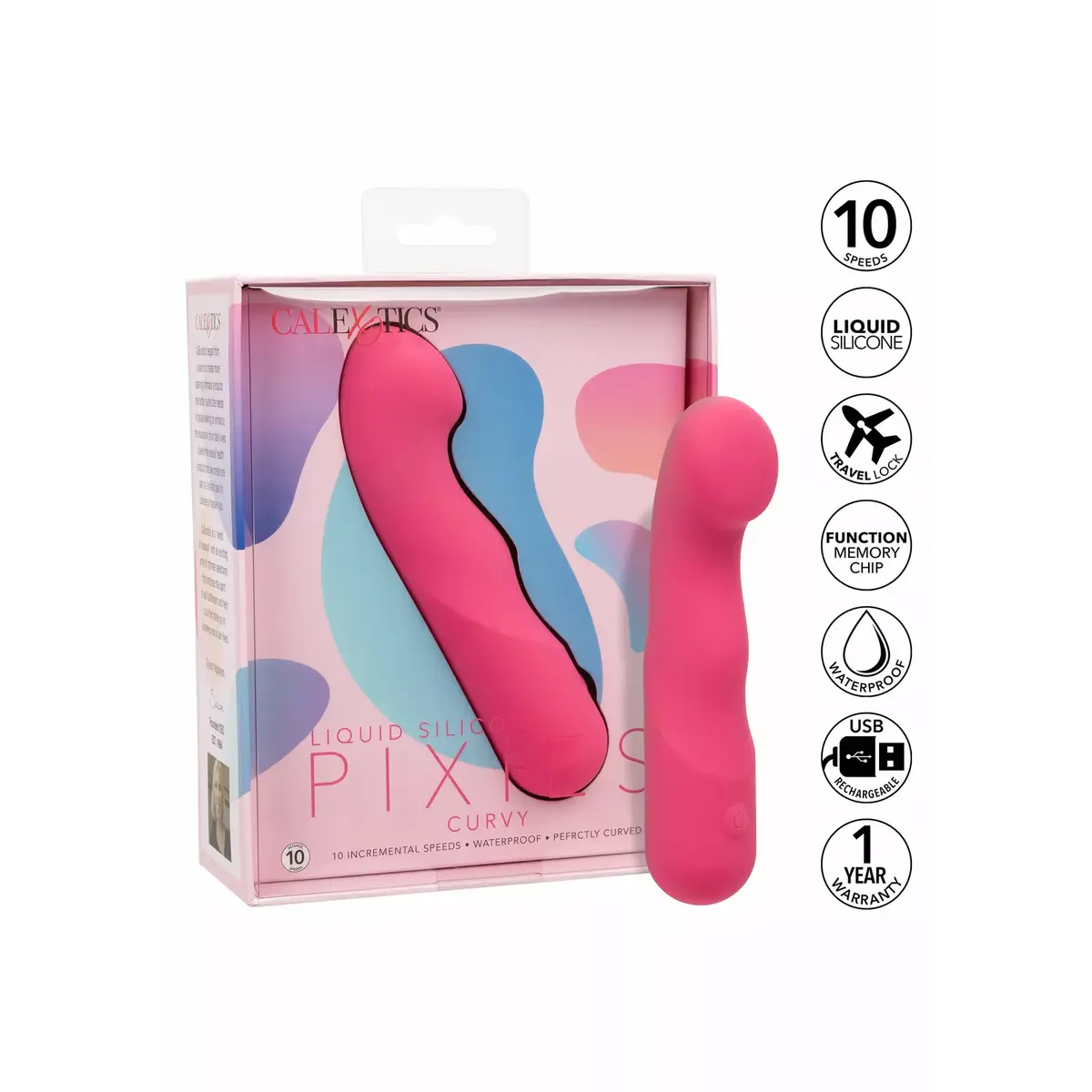Вибратор CALEXOTICS PIXIES CURVY PINK Photo 4