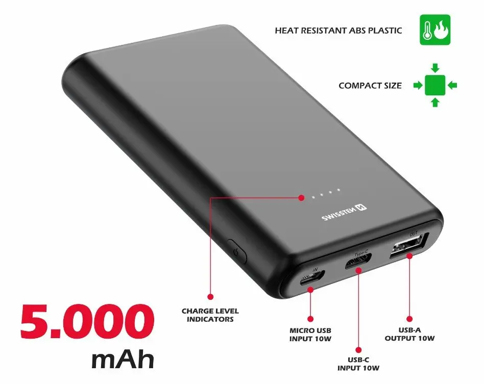 Power Bank Swissten MINISW5K 22013910 Photo 3