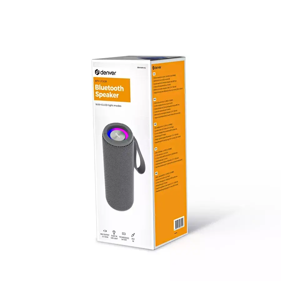Mono Portable Speaker Denver BTV-213GR 111151020600 Photo 7