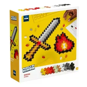 Puzzle by Number Plus-Plus Przygoda, 250 pieces — educational build-and-play set