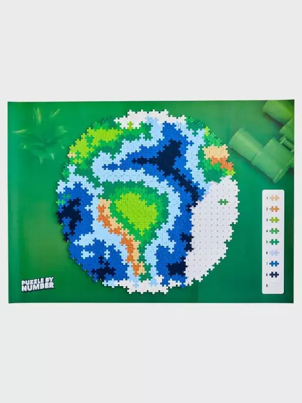 plus plus Earth Block Globe puzzle 800 pcs Photo 5