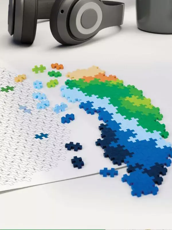 plus plus Earth Block Globe puzzle 800 pcs Photo 8