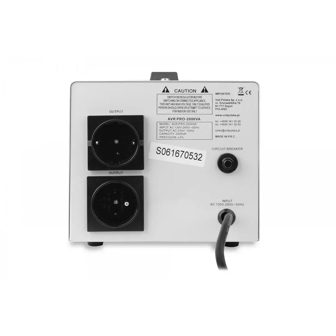 Стабилизатор Volt Polska AVR PRO 2000VA Photo 5