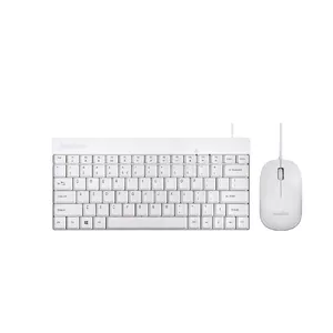 Perixx PERIDUO-212 keyboard Mouse included USB German White