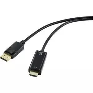 HDMI cable Renkforce RF-5179188 2.00 m, HDMI to HDMI, black PVC jacket
