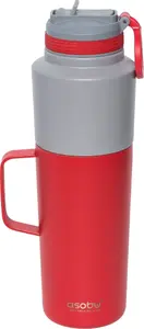 Термобутылка с кружкой asobu TWP33 RED — бутылка 0,9 л, кружка 0,6 л