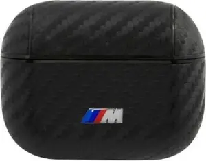 BMW M Collection Protective Case for AirPods Pro, PU Carbon, Black