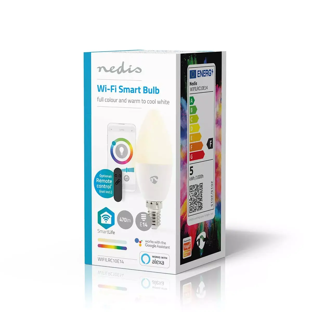 Nedis WIFILRC10E14 LED bulb E27 4.9W RGB+White Photo 4