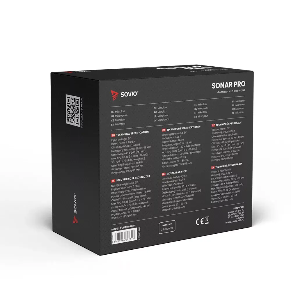 Spēļu konsoles mikrofons Savio SONAR PRO Photo 11