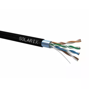 Network Cable Solarix SXKD-5E-FTP-PE RJ45 CAT5E 100m Black