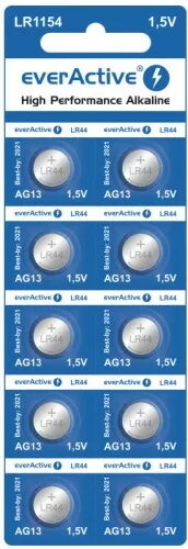 Sārmainās pogu baterijas everActive G13 LR1154/LR44