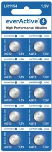 Alkaline button cell batteries everActive G13 LR1154/LR44 1.5V — pack of 10