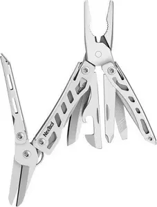 Multitool Nextool NE20178 10-in-1 silver — folding knife multitool, 10 tools, folded 6.8 cm, extended 10 cm, 79 g