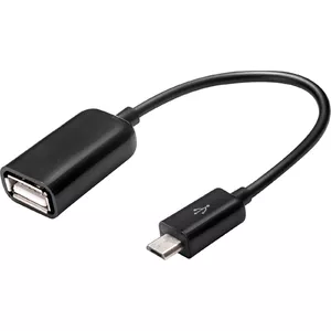 Sandberg OTG Adapter MicroUSB M - USB F USB kabelis USB 2.0 Micro-USB B USB A Melns