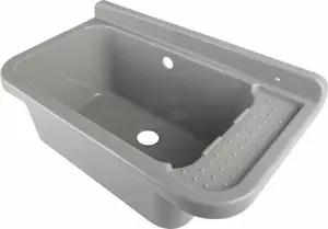 Sink Hydroland 1-bowl utility 50 x 34 cm gray