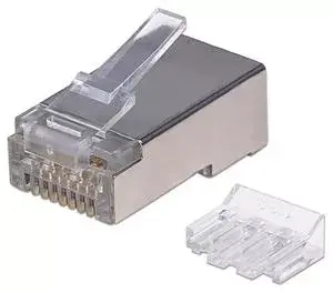 Модульные штекеры Intellinet Pro Line Cat6A RJ45, STP, 3-контактные, позолоченные контакты 50 мкм, 70 шт.