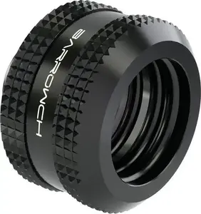Barrow Hardtube Fitting 12mm G1/4" – compression connector for 12 mm rigid tubing, black