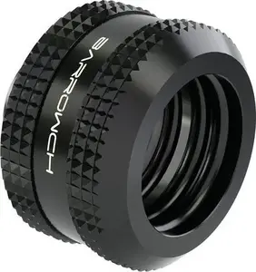 Barrow Hardtube Fitting 14mm G1/4" angle connector — black (FBYKN-T14 V1 b)