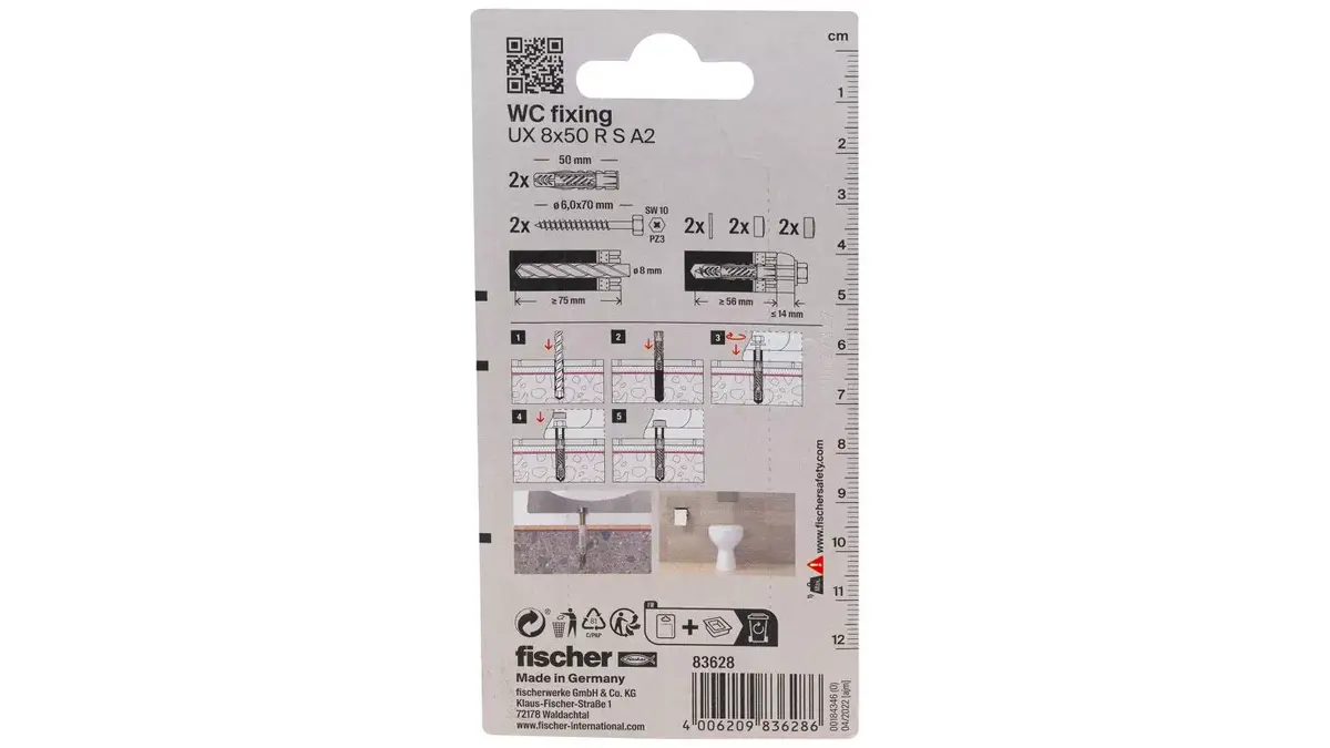 Screw & wall plug kit Fischer 83628 Photo 3