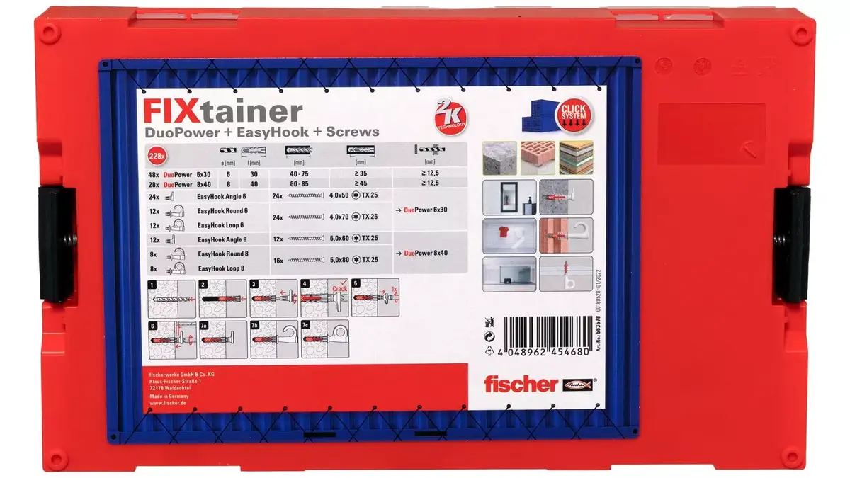 Vītņu āķu un sienas dībeļu komplekts Fischer 563578 Photo 8