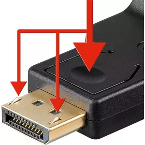 DisplayPort uz VGA adapters WENTRONIC 60606, pasīvs, kabeļa garums 0,15 m