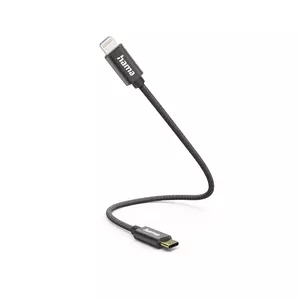 Lightning Cable Hama 00201601 0.2m Black USB C 3A