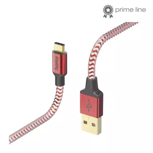 USB cable Hama Reflective 1.5m USB A USB C Red USB 2.0